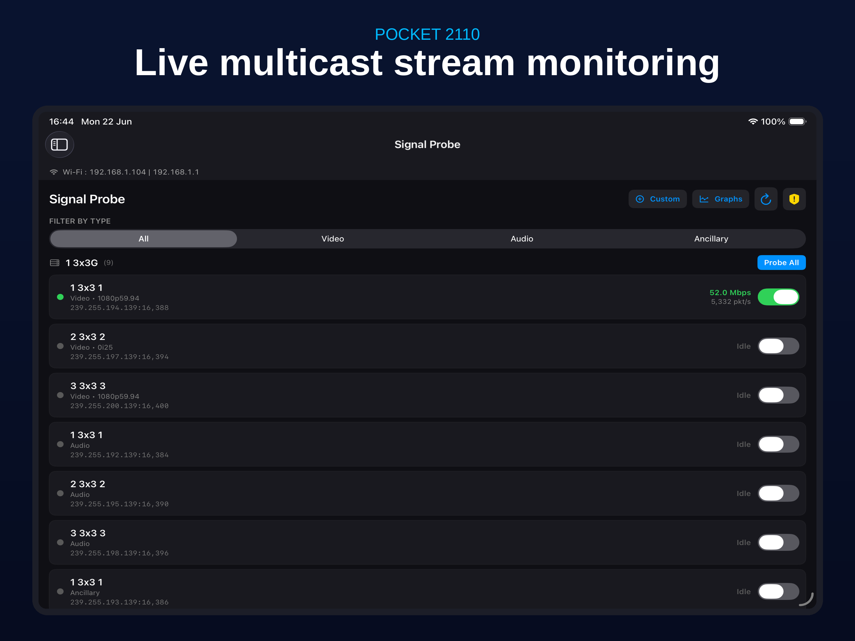 Live Multicast Signal Probe